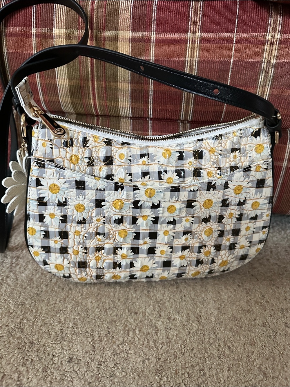 Brahmin crossbody Shanya multi petaline print. - Picture 3 of 7